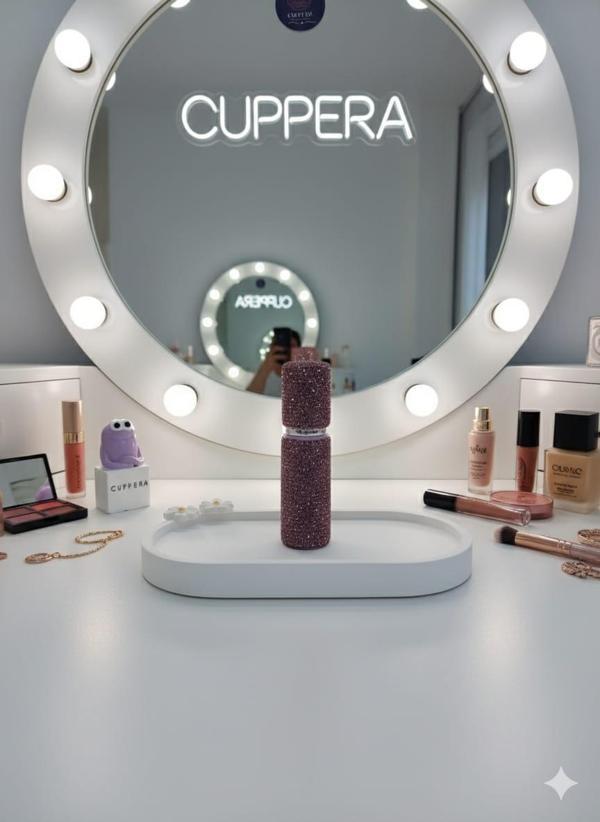 Parıldayan Elmas İşlemeli Mini Doldurulabilir Parfüm Şişesi 10 ML (Mor) - Image 1