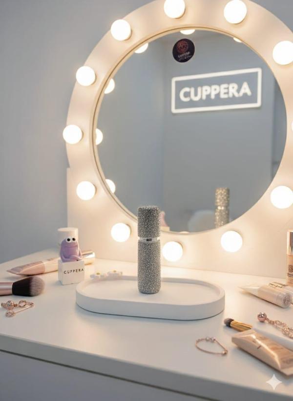 Parıldayan Elmas İşlemeli Mini Doldurulabilir Parfüm Şişesi 10 ML (Gümüş) - Image 1