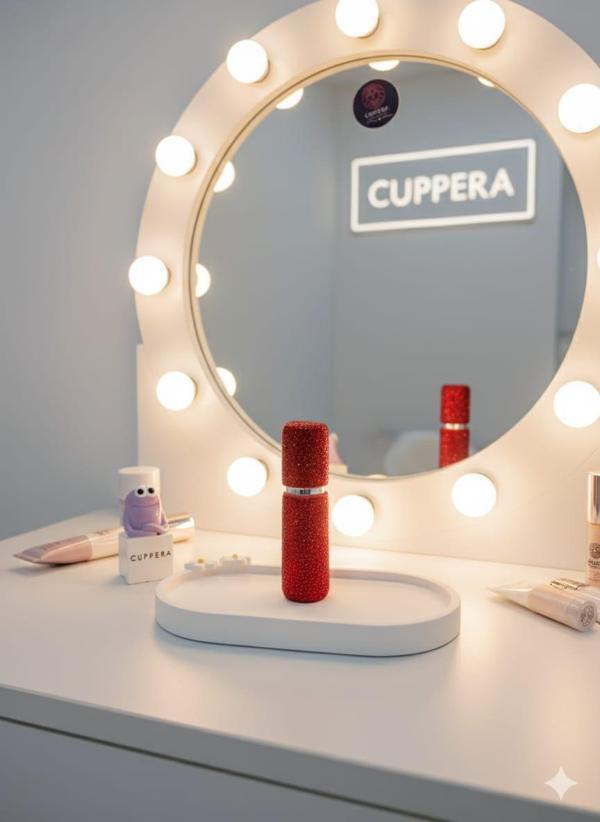 Parıldayan Elmas İşlemeli Mini Doldurulabilir Parfüm Şişesi 10 ML (Kırmızı) - Image 1