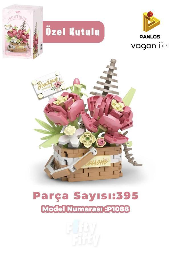 Panlos BOUTIQUE Serisi Mini Çiçek Buketi 395 Parça Oyuncak Yapım Seti -FFP1088 - Image 1