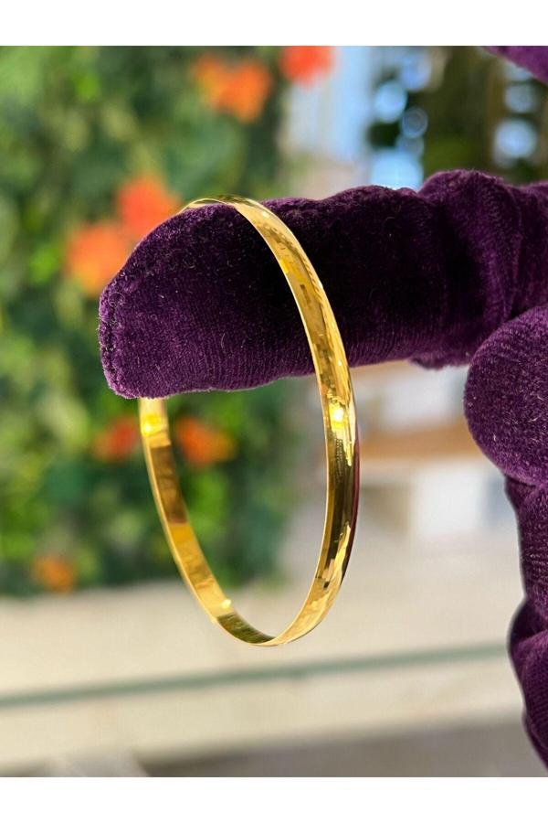 10 gr (GRAM) İşçiliksiz Yatırımlık Bombeli Çöp Bilezik 22 Ayar Altın - Image 1