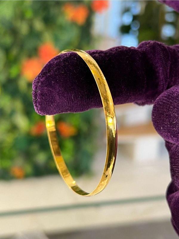 Kuyumcu Nurettin 10 gr (GRAM) İşçiliksiz Yatırımlık Bombeli Çöp Bilezik 22 Ayar Altın