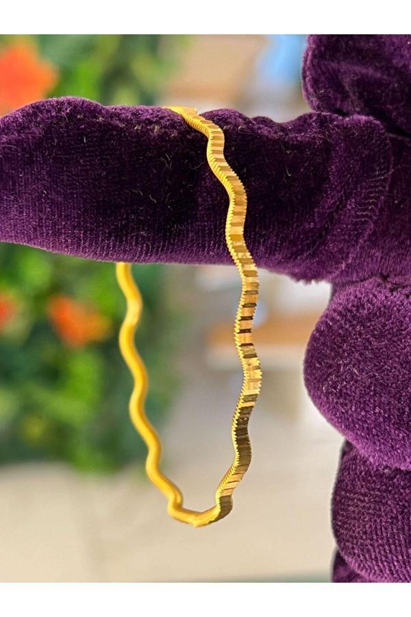 10 gr (GRAM) İşçiliksiz Yatırımlık Zikzak Dalmaçya Bilezik 22 Ayar Altın - Image 1