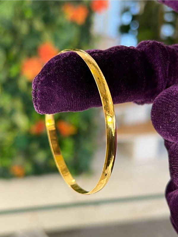 Kuyumcu Nurettin 9 gr (GRAM) İşçiliksiz Yatırımlık Bombeli Çöp Bilezik 22 Ayar Altın