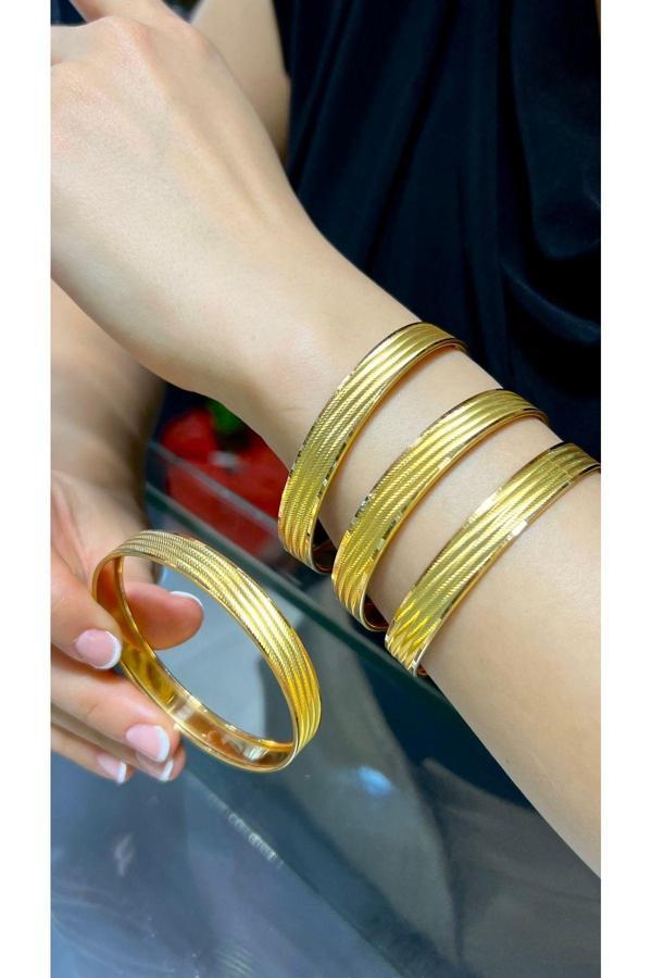 Kuyumcu Nurettin 22 Gr (Gram) Trabzon Desenli Yatırımlık İşçiliksiz Bilezik 22 Ayar Altın