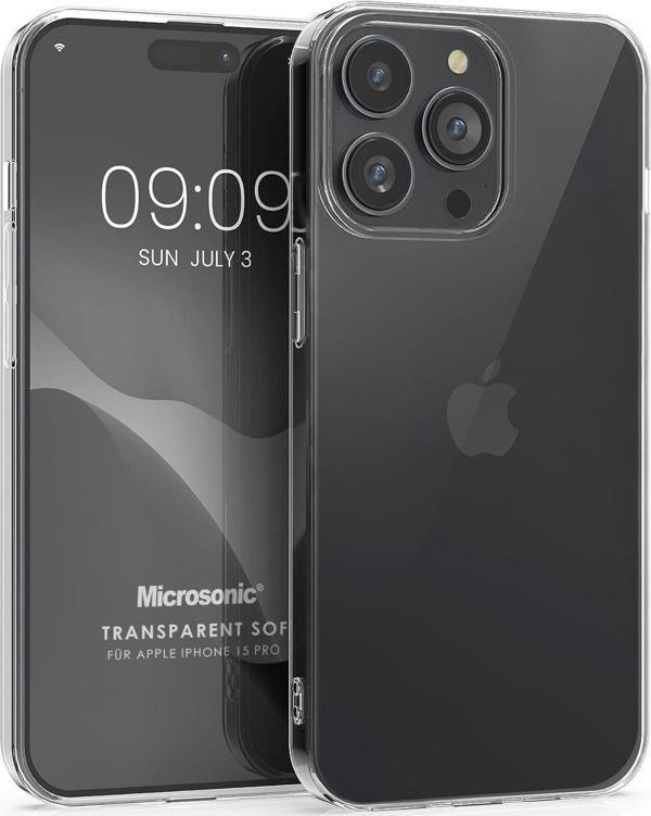 Microsonic Apple iPhone 15 Pro Kılıf Transparent Soft Şeffaf - Image 1