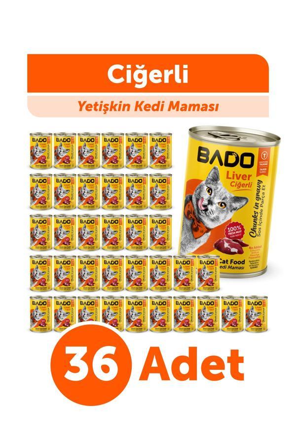Bado Yetişkin Yaş Kedi Maması Ciğerli 400GR 36'lı - Image 1