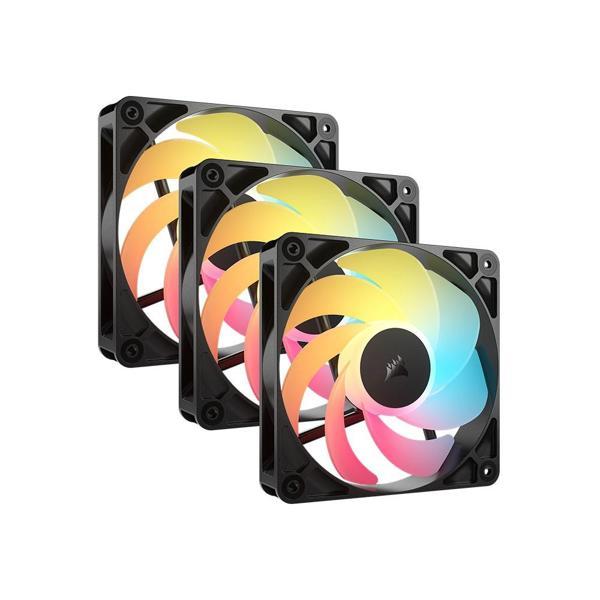 CORSAIR RS Serisi RS120 Reverse ARGB Siyah 120MM PWM 3'lü Fan Kiti-CO-9050196-WW - Image 1