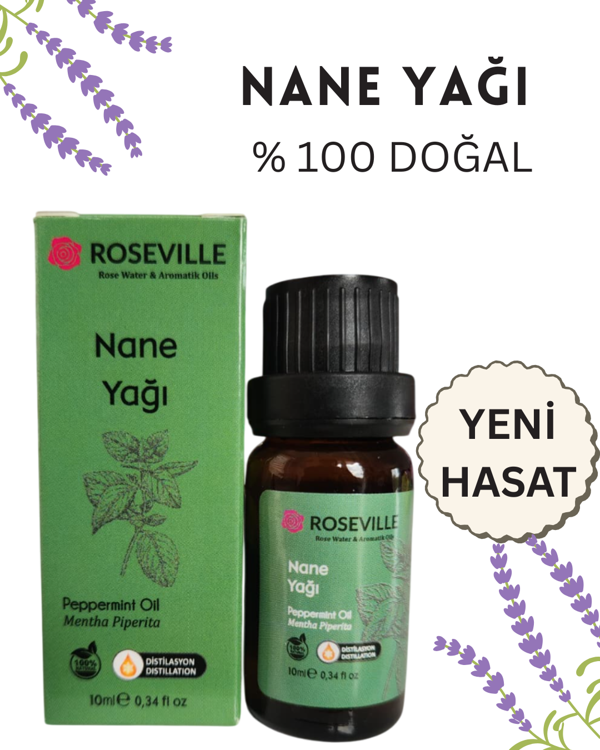 Roseville Nane Uçucu Yağı 10 ml % 100 Saf ve Doğal - Image 1