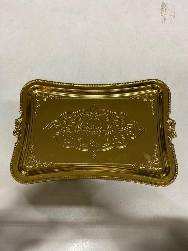 DURU TEK KİŞİLİK TEPSİ ALTIN 25 x 15 - Image 1