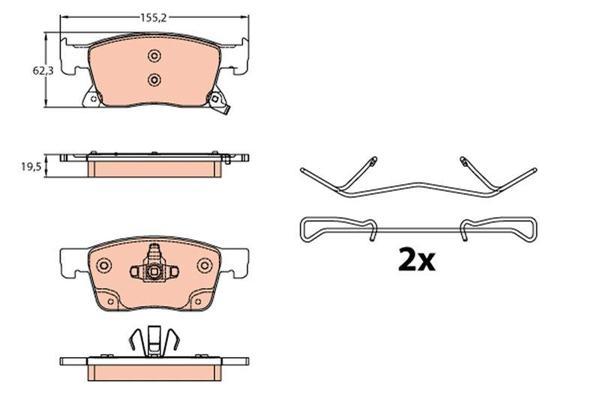 Disk Fren Balatası Ön OPEL OPEL:  ASTRA K 15->>, ASTRA K Sports Tourer 15->>  OPEL:  ASTRA K 15->>, ASTRA K Sports Toure - Image 1