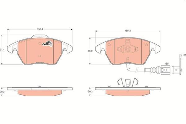 FREN BALATA ÖN VW BEETLE, CADDY III, GOLF V, VI, JETTA III, IV, PASSAT,SKODA FABIA, SEAT LEON, - Image 1