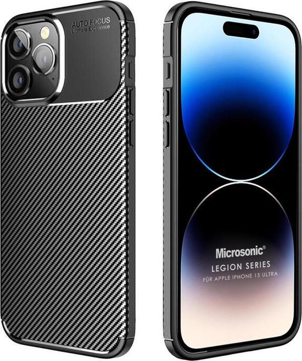 Microsonic Apple iPhone 15 Pro Max Kılıf Legion Series Siyah - Image 1