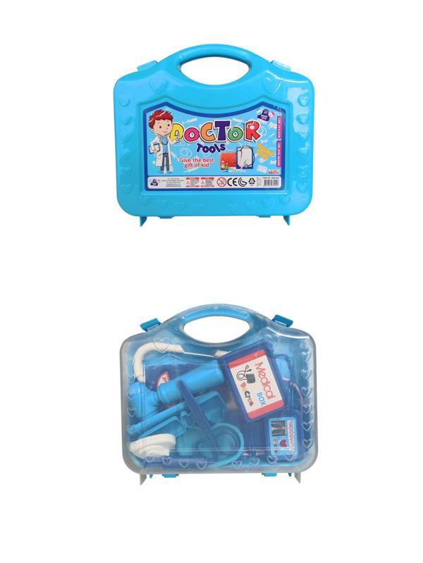 Çantalı Oyuncak Doktor Seti – Vakumlu Taşıma Çantalı Eğitici Oyuncak Doktor Malzemeleri Mavi - Image 1