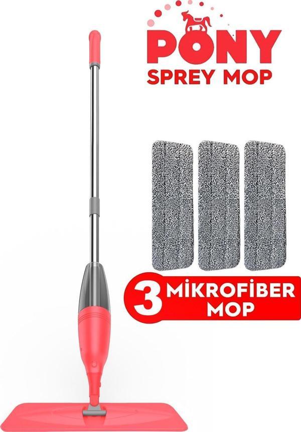 PONY SPREY MOP 3 MİKROFİBER MOP SET SOMON - Image 1