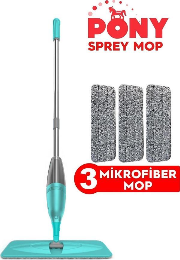 PONY SPREY MOP 3 MİKROFİBER MOP SET YEŞİL - Image 1