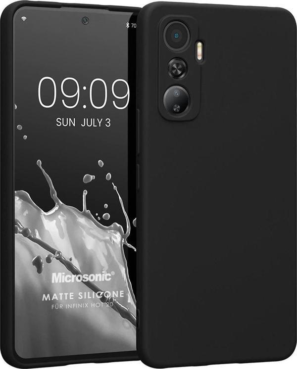 Microsonic Matte Silicone Infinix Hot 20 Kılıf Siyah - Image 1