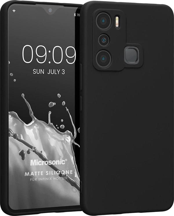 Microsonic Matte Silicone Infinix Hot 20i Kılıf Siyah - Image 1
