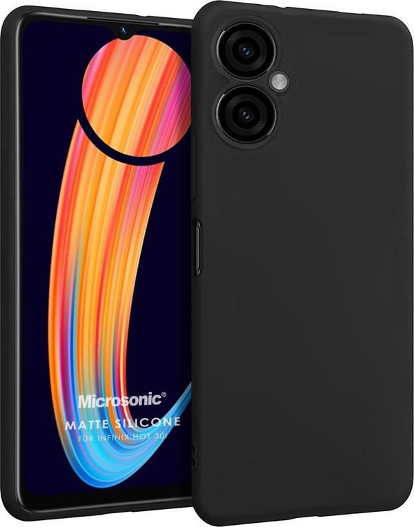 Microsonic Matte Silicone Infinix Hot 30i Kılıf Siyah - Image 1