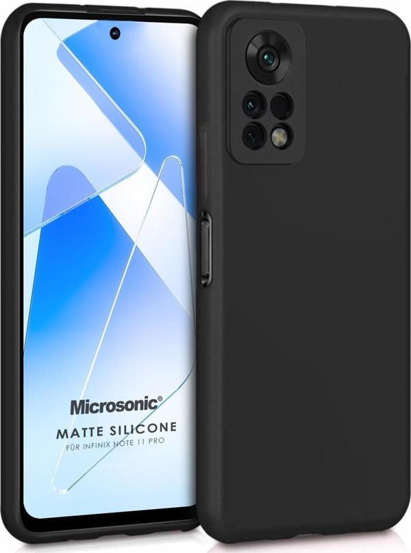 Microsonic Matte Silicone Infinix Note 11 Pro Kılıf Siyah - Image 1