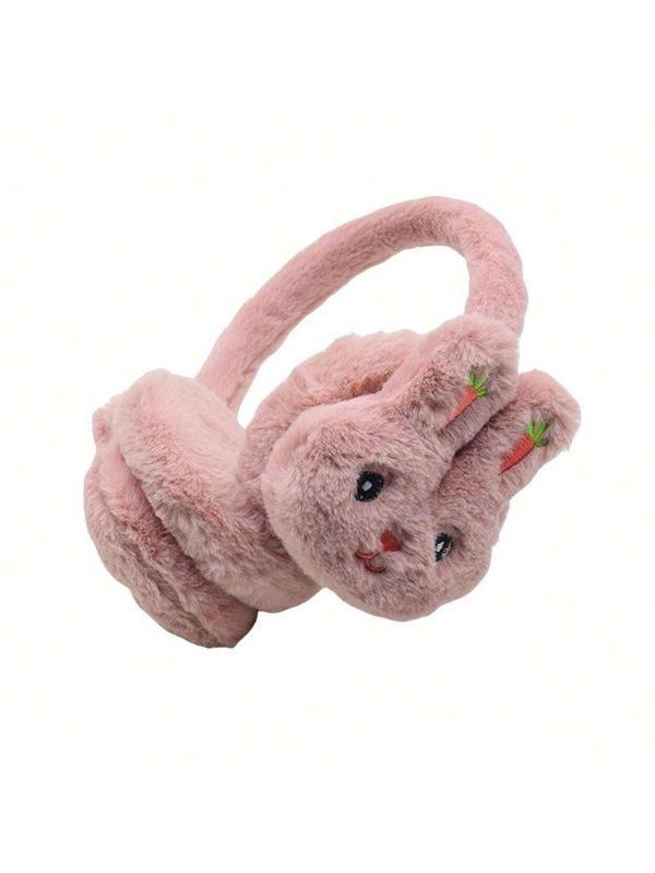 Kız Çocuk  3D Peluş Tavşan Kulaklık Narçiçeği - Image 1