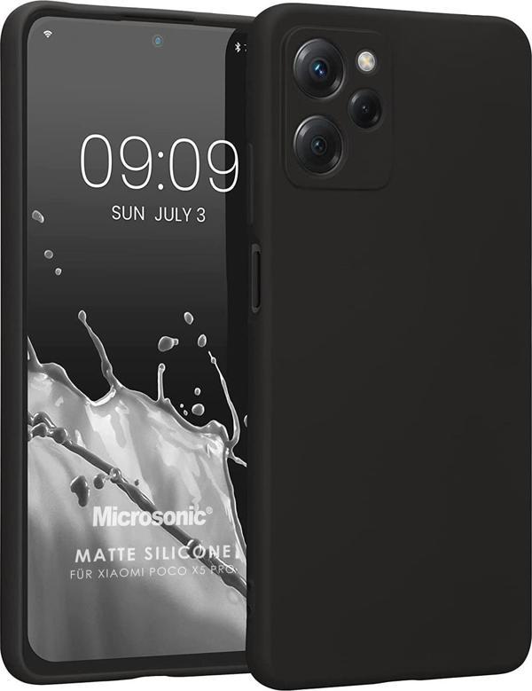 Microsonic Matte Silicone Xiaomi Poco X5 Pro Kılıf Siyah - Image 1
