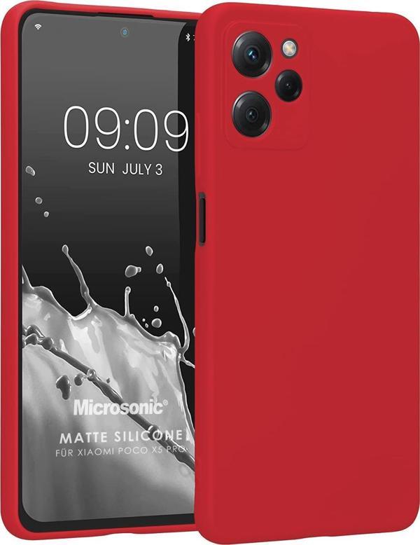 Microsonic Matte Silicone Xiaomi Redmi 12 Kılıf Kırmızı - Image 1