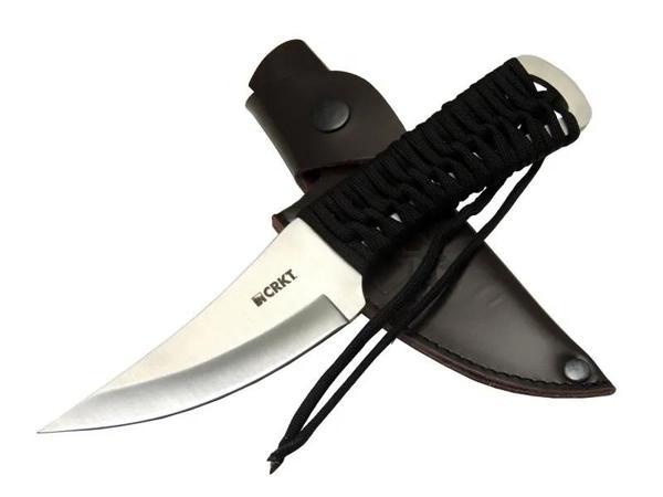 Crkt Scrub Fixed 2712 Wy Kamp / Outdoor Bıçak 22,5cm - İpli Sap, Deri Kılıflı - Image 1