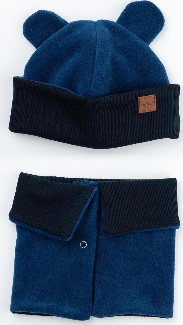 Pufien Pamuk Astarlı Polar Bere Ve Boyunluk Seti 0-3 Yaş Kaşkorse Pofuduk Bebek Bere Çocuk Boyunluk - Image 1