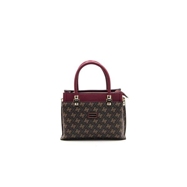 Silver & Polo Kadın Omuz Çantası 826-43471 SILVER POLO BAYAN ÇANTASI M178 KAHVE SARI-MAT BORDO - Image 1