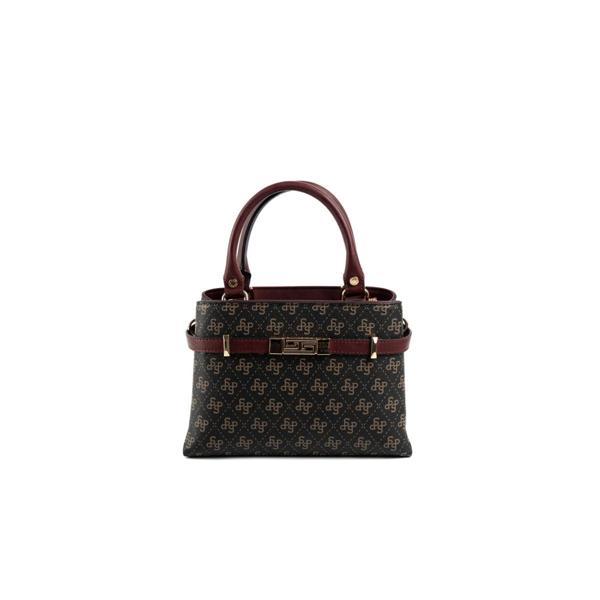 Silver & Polo Kadın Omuz Çantası 1149-48285 SILVER POLO BAYAN ÇANTASI M178 KAHVE SARI-MAT BORDO - Image 1