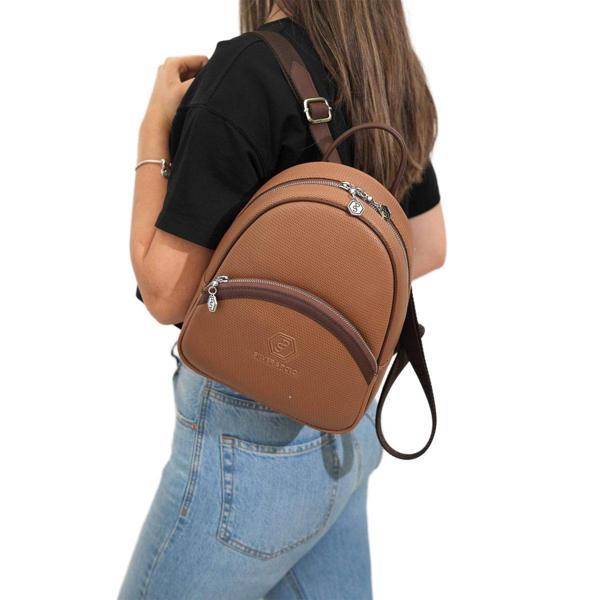 Silver & Polo Kadın  945-45561 SILVER POLO SIRT ÇANTASI M86 KARAMEL-MAT KAHVE - Image 1