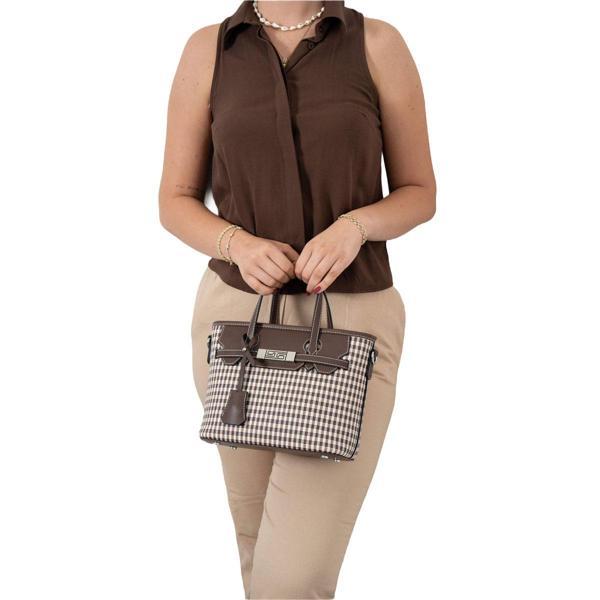 Silver & Polo Kadın Omuz Çantası 1185-47860 SILVER POLO BAYAN ÇANTASI M191 KAHVE SARI-MAT KAHVE - Image 1