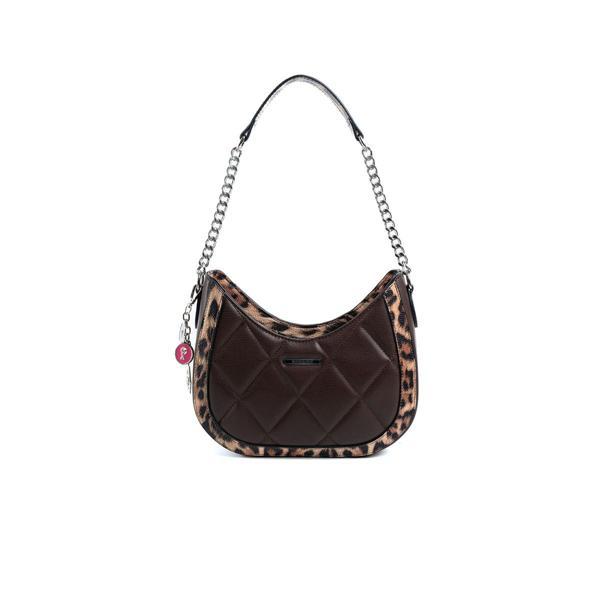 Silver & Polo Kadın Omuz Çantası 1168-48041 SILVER POLO BAYAN ÇANTASI M105 KAHVE-MAT LEOPAR TABA - Image 1