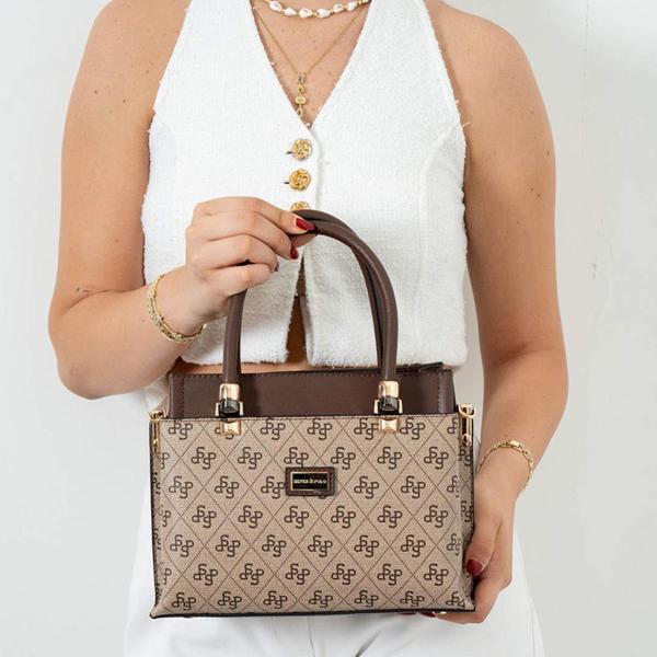 Silver & Polo Kadın Omuz Çantası 826-47762 SILVER POLO BAYAN ÇANTASI M178 KOYU BEJ-MAT KAHVE - Image 1