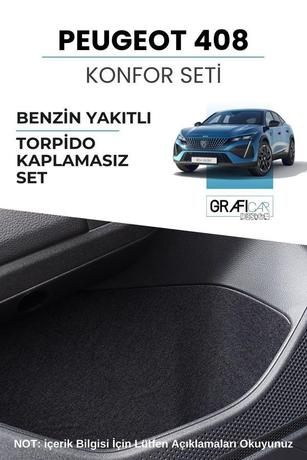 Graficar Peugeot 408 Konfor Seti - Torpido Kaplamasız Set / Araç Içi Eşya Cepleri Ses Giderici Kaplama - Image 1