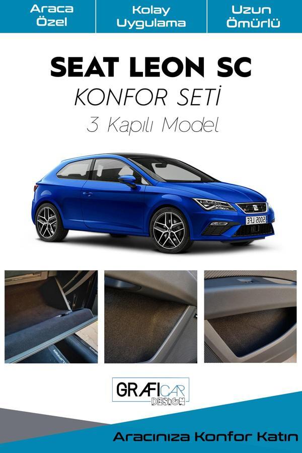 Graficar Seat Leon Sc/Mk3(Coupe) Konfor Seti-İç Trim Kumaş Kadife Kaplama-Ses Izolasyon Amaçlı Ürün - Image 1