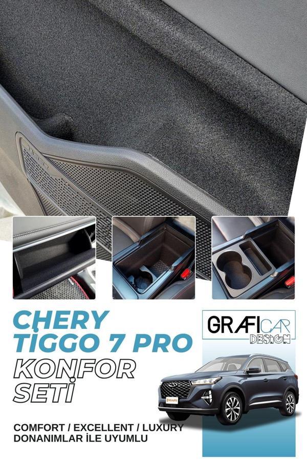 Graficar Chery Tiggo 7 Pro Konfor Seti Araç Içi Eşya Cepleri Ses Giderici Comfort / Excellent / Luxury Uyumlu - Image 1
