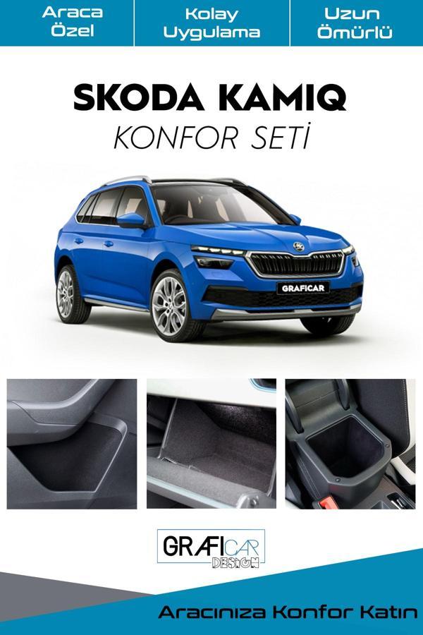 Graficar Skoda Kamiq Uyumlu  Konfor Seti-İç Trim Torpido Kumaş Kadife Kaplama-Ses Izolasyon Amaçlı Ürün - Image 1