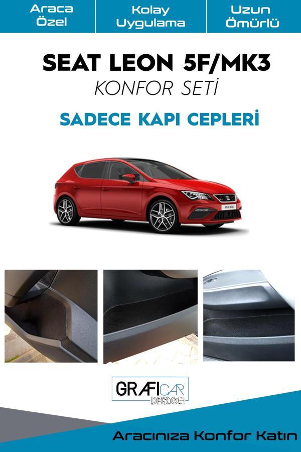 Graficar Seat Leon 5F/Mk3 Konfor Seti-İç Trim Kumaş Kadife Kaplama / Sadece Kapı Cepleri - Image 1