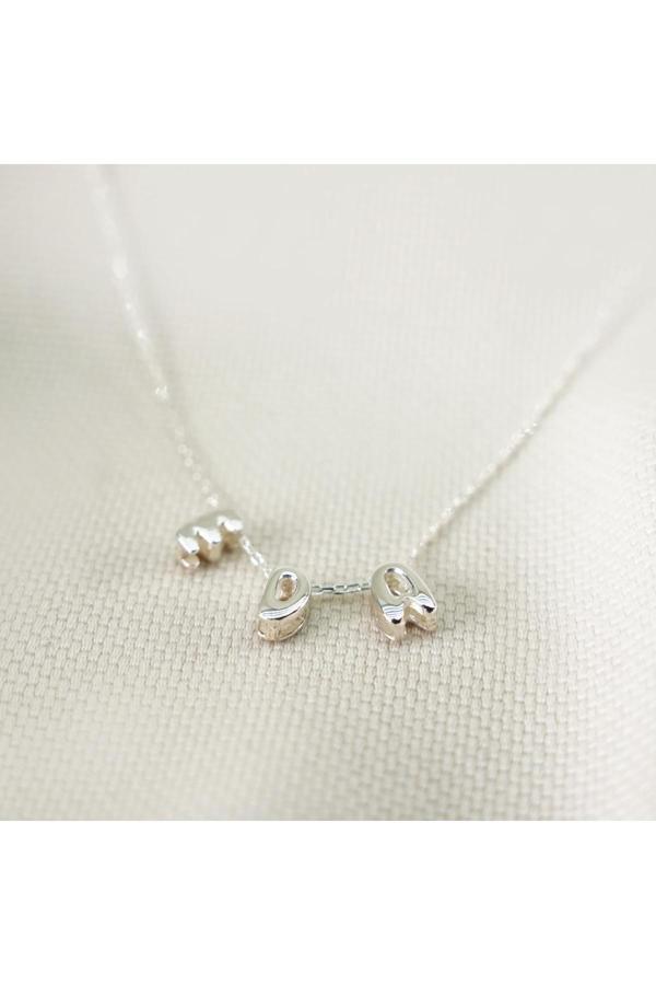 Market Of Universe 925 Ayar Gümüş Balon Model Minimal Harf İsimli  Kolye - Image 1