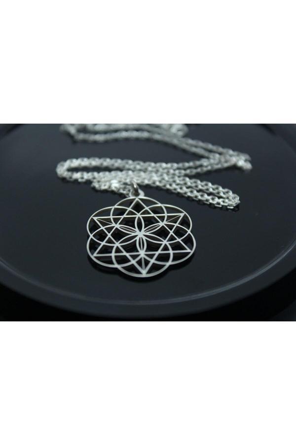 Market Of Universe 925 Ayar Gümüş Metatron Küpü Kolye - Image 1