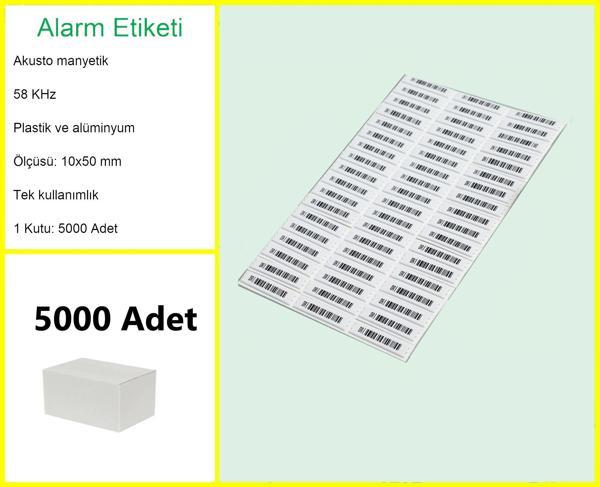 Akusto Manyetik DR Barkodlu Alarm Etiketi 1 Kutu: 5000'li Kutu - Image 1