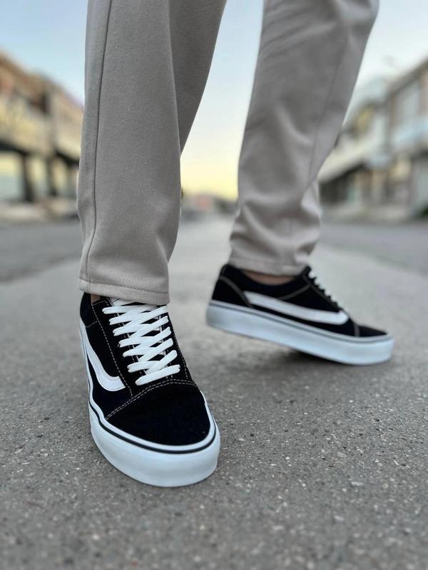 KB-V1 Kuback Siyah Beyaz Detaylı Günlük Erkek Ayakkabı - Image 1