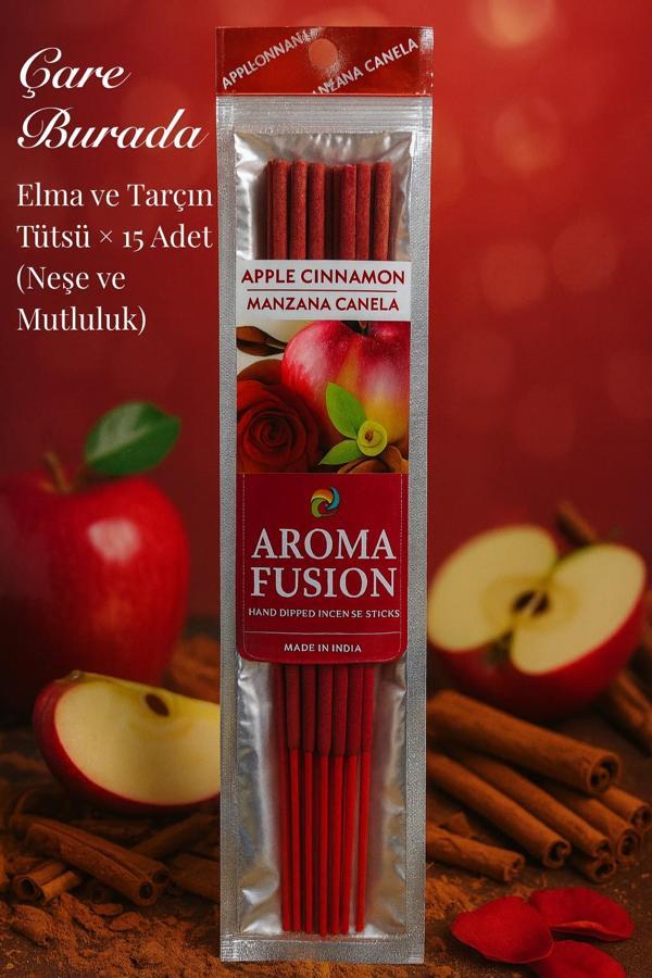 Aroma Fusion Elma & Tarçın Tütsü × 15 Adet (Neşe ve Mutluluk) - Image 1