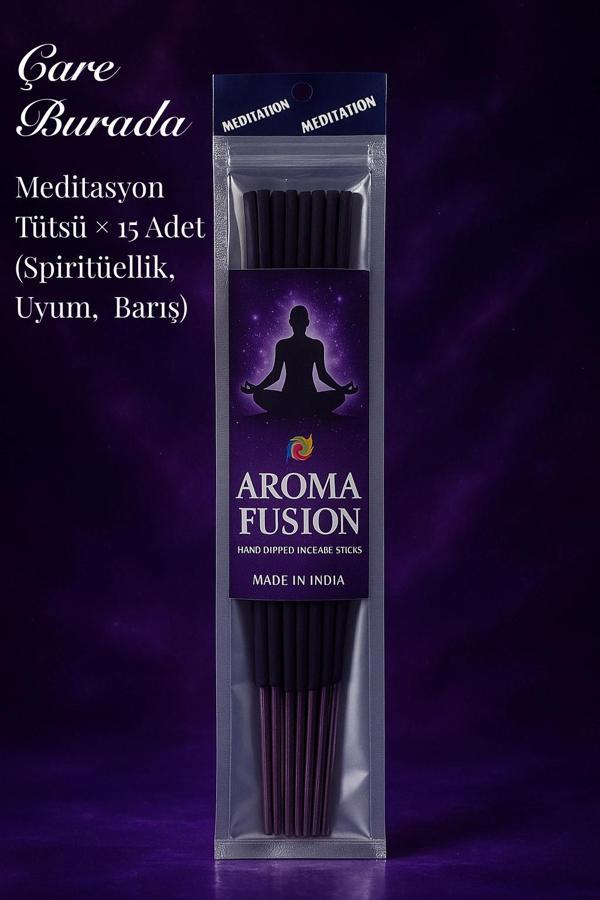 Aroma Fusion Meditasyon Tütsü - Premium Tütsü × 15 Adet (Spiritüellik & Sakinlik & Odaklanma) - Image 1