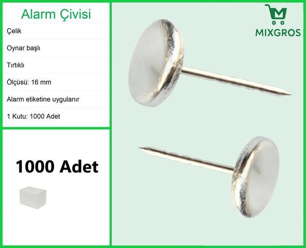 Alarm Etiketi Çivisi Metal Başlı 1000 Adet - Image 1