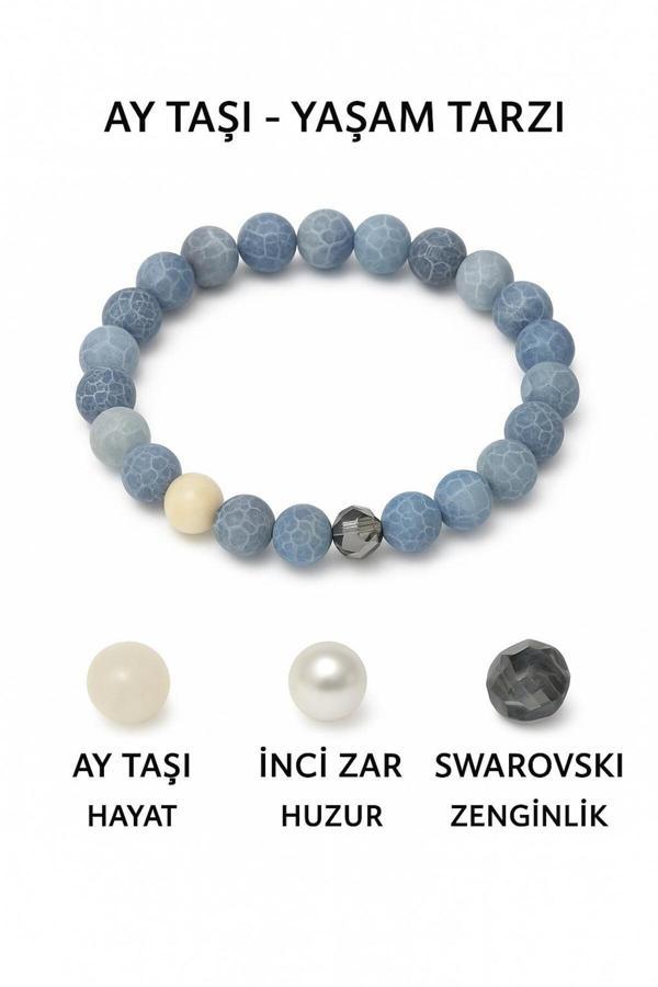 Night Diamond Doğal Ay Taşı Huzur Zenginlik Göstergesi | Huzur Ve Zenginlik Taşı - Image 1