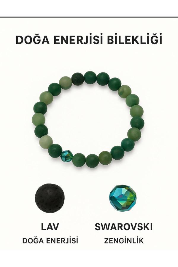 Night Diamond Doğal Lav Ametist Odaklanma Sağlayan Bileklik | Huzur Ve Sezgi Taşı - Image 1