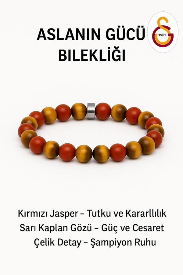 Night Diamond Gs | Sarı Ve Kırmızı Taraftar Orijinal Doğal Taş Bileklik | Şık Ve Anlamlı Aksesuar 1905 Gs - Image 1